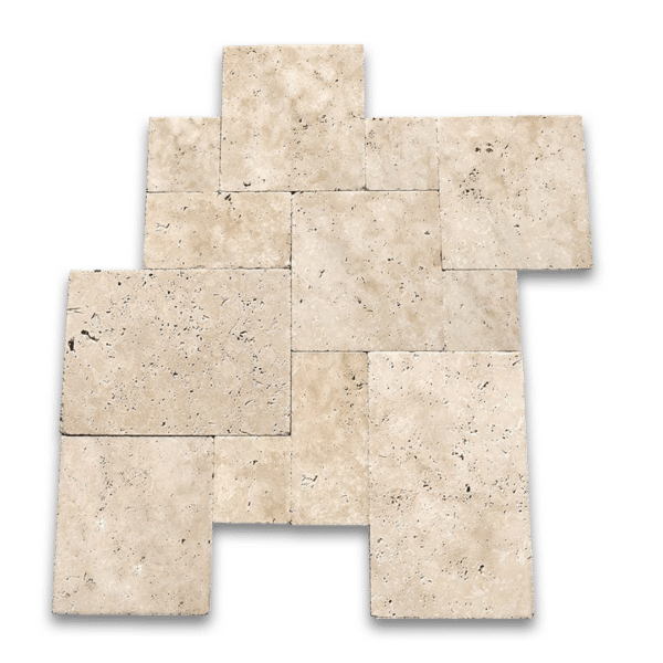 TRAVERTINE IVORY TUMBLED PAVER